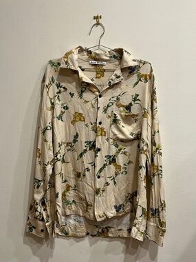 Acne Studios "Dolka" Floral Negative Pattern Mens Shirt